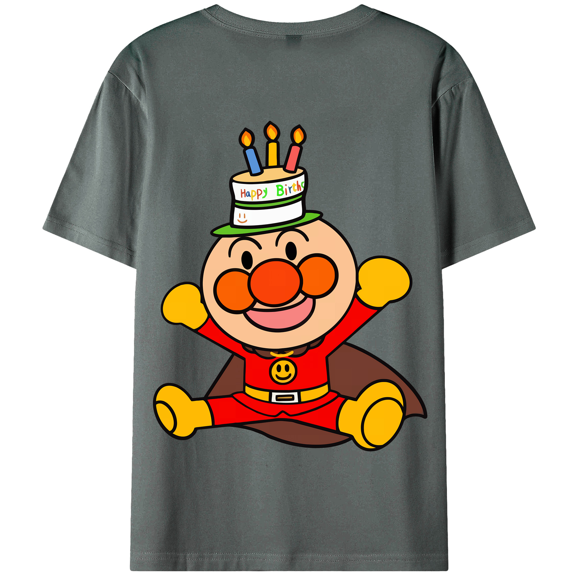 （画像用） アンパンマン Anpanman 綿100％半袖Tシャツ（背面プリント）